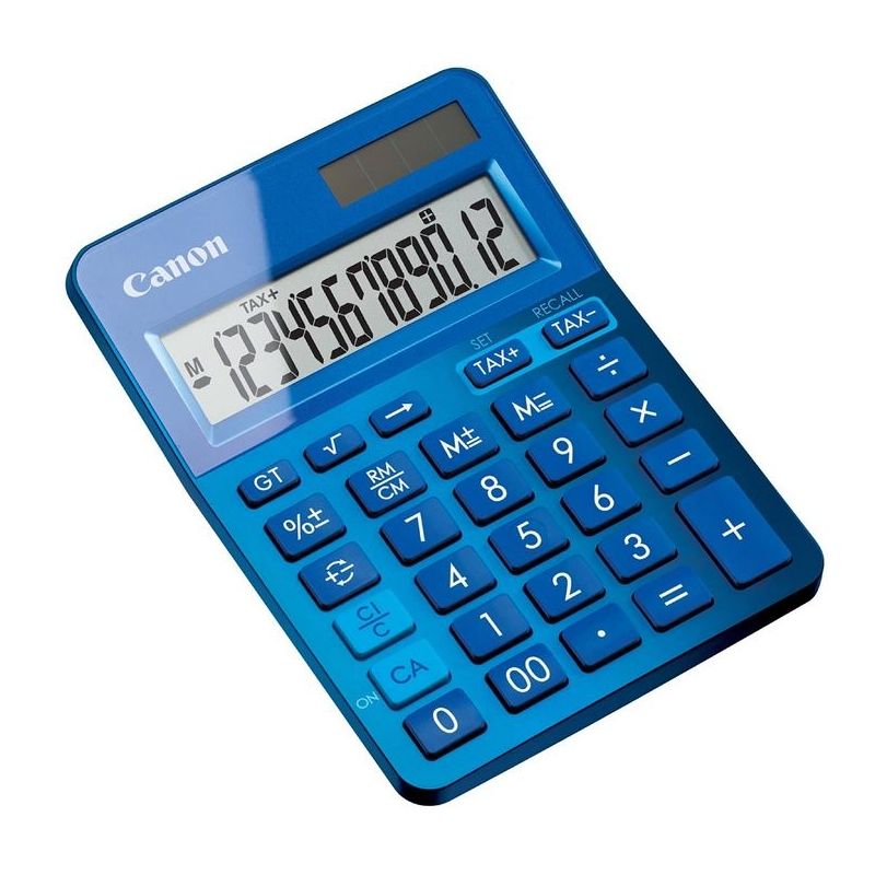 CANON Calculatrice de bureau 12 chiffres LS-123K Bleue CANON Calculatrice de bureau 12 chiffres LS-123K Bleue