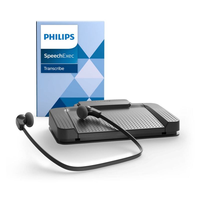PHILIPS Kit de transcription comprenant pédalier USB, casque et logiciel SpeechExec Basic Transcribe 2ans PHILIPS Kit de transcription comprenant pédalier USB, casque et logiciel SpeechExec Basic Transcribe 2ans
