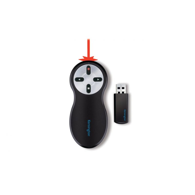 KENSINGTON Télécommande de présentation sans fil avec pointeur laser rouge KENSINGTON Télécommande de présentation sans fil avec pointeur laser rouge
