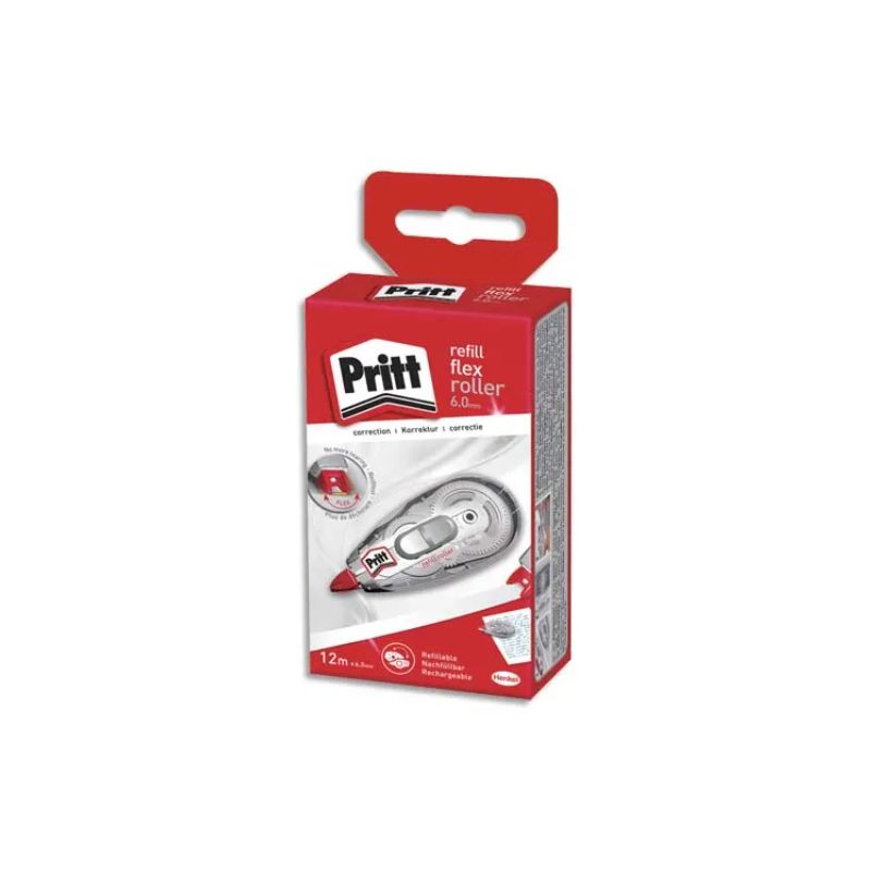 PRITT Roller de correction rechargeable FLEX ROLLER avec recharge 6mm x 12m PRITT Roller de correction rechargeable FLEX ROLLER avec recharge 6mm x 12m