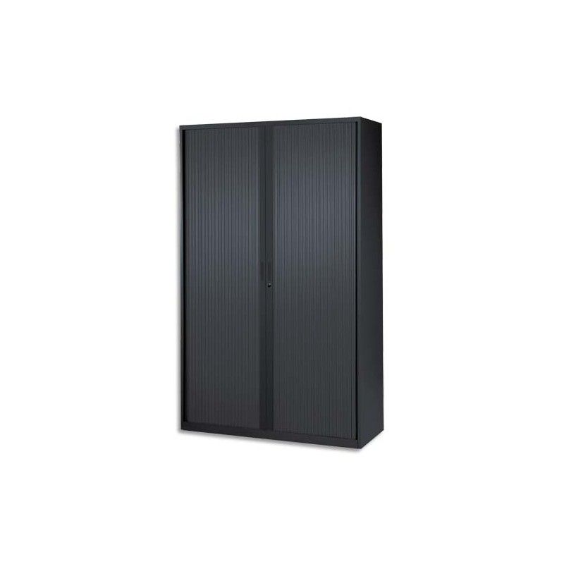 MTI Armoire à rideau haute Noir - H198CM x L120 x P43 cm