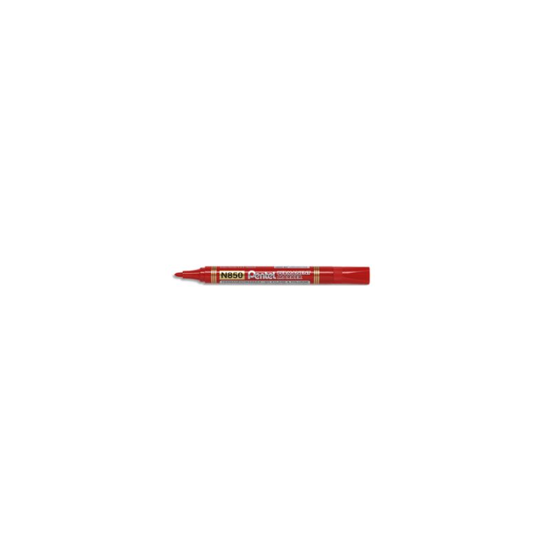 PENTEL Marqueur permanent N850 Pointe ogive, encre indélébile à base alcool. Rouge PENTEL Marqueur permanent N850 Pointe ogive, encre indélébile à base alcool. Rouge