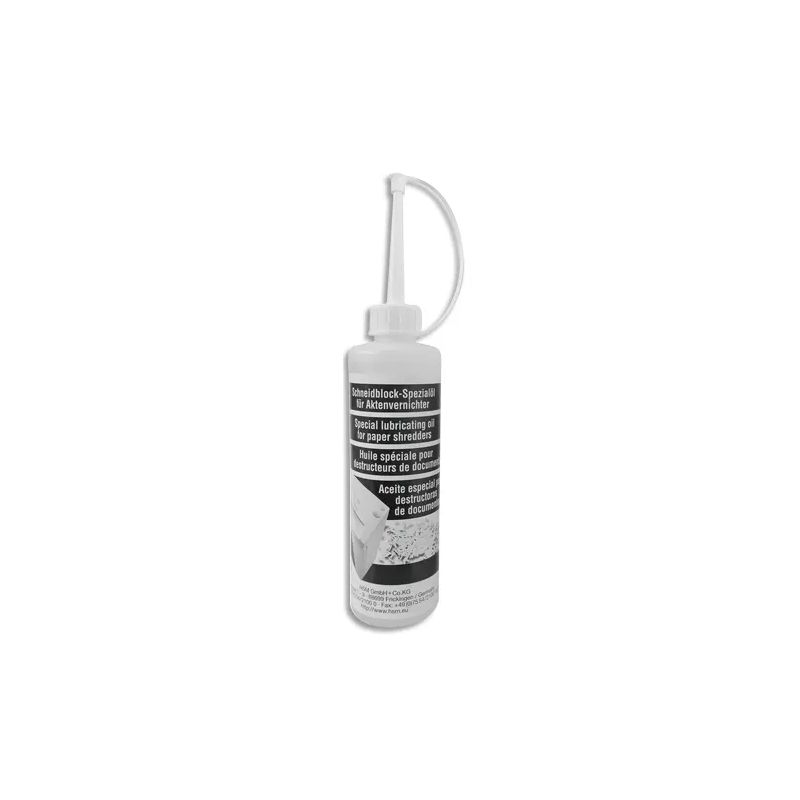 HSM Flacon d'huile lubrifiante 250ml pour cylindres de coupe HSM Flacon d'huile lubrifiante 250ml pour cylindres de coupe
