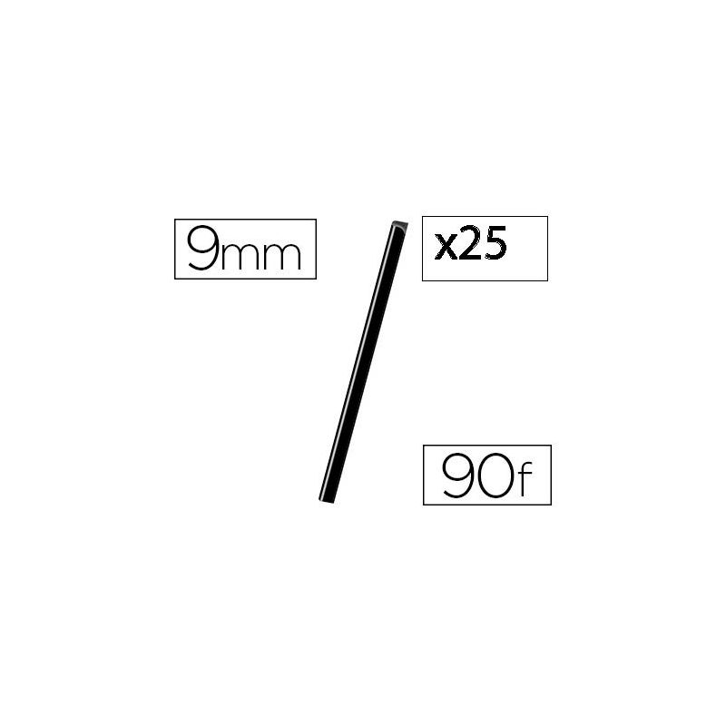 EXACOMPTA Boîte de 25 baguettes à relier manuelles SERODO 9mm Noir EXACOMPTA Boîte de 25 baguettes à relier manuelles SERODO 9mm Noir