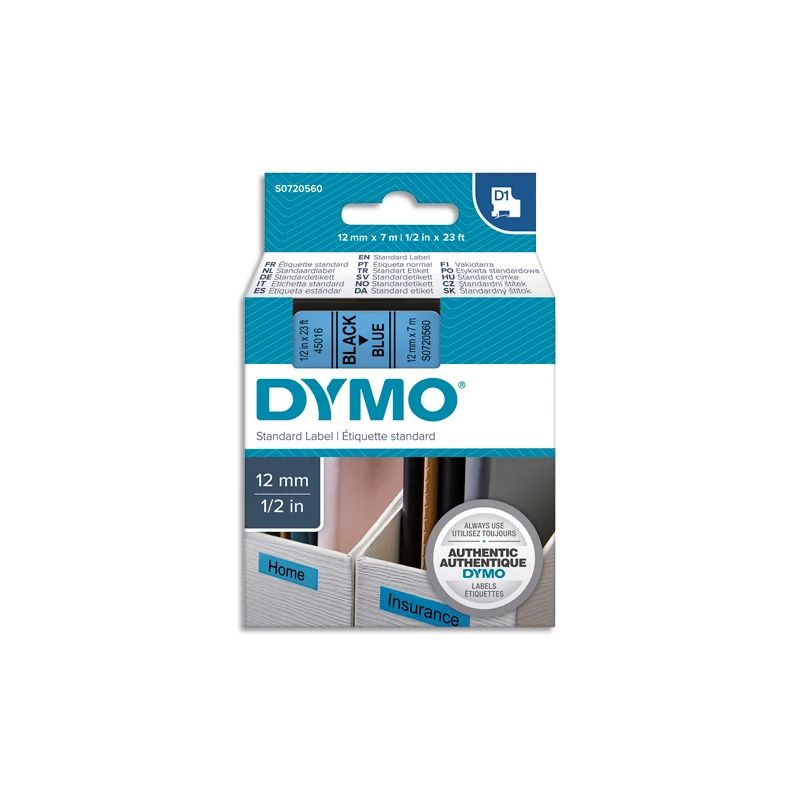DYM RUBN DYMO D1 12MMX7M N/BLEU 45016 DYM RUBN DYMO D1 12MMX7M N/BLEU 45016