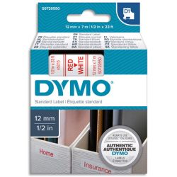 DYM RUBN DYMO D1 12MMX7M RGE/BLC 45015