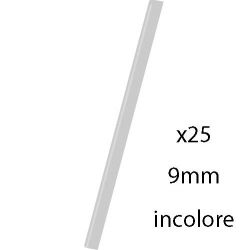 EXACOMPTA Boîte de 25 baguettes à relier manuelles SERODO 9mm incolore