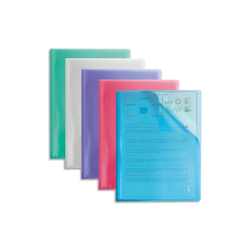 ELBA Protège-documents 2nd LIFE en polypropylène translucide. 40 pochettes, 80 vues. Coloris assortis ELBA Protège-documents 2nd LIFE en polypropylène translucide. 40 pochettes, 80 vues. Coloris assortis