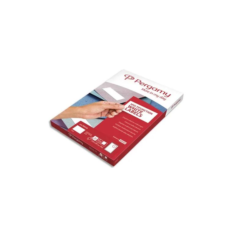 PERGAMY Boîte 6500 étiquettes 38,1x21,2mm multi-usage en planche A4. Coins carrés PERGAMY Boîte 6500 étiquettes 38,1x21,2mm multi-usage en planche A4. Coins carrés