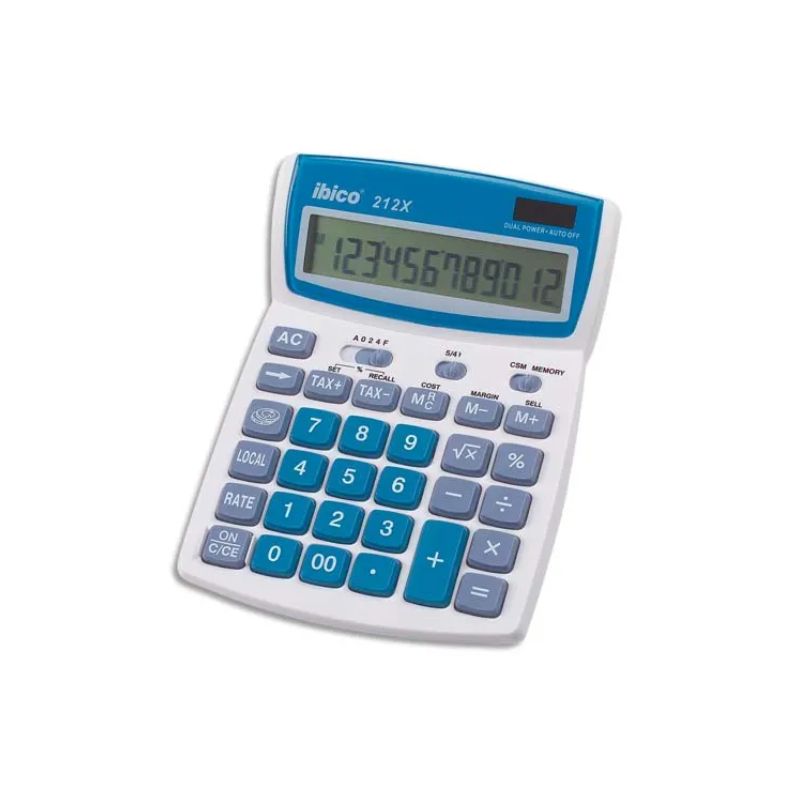 IBICO Calculatrice de bureau 12 chiffres, euro 212X IB410086 IBICO Calculatrice de bureau 12 chiffres, euro 212X IB410086