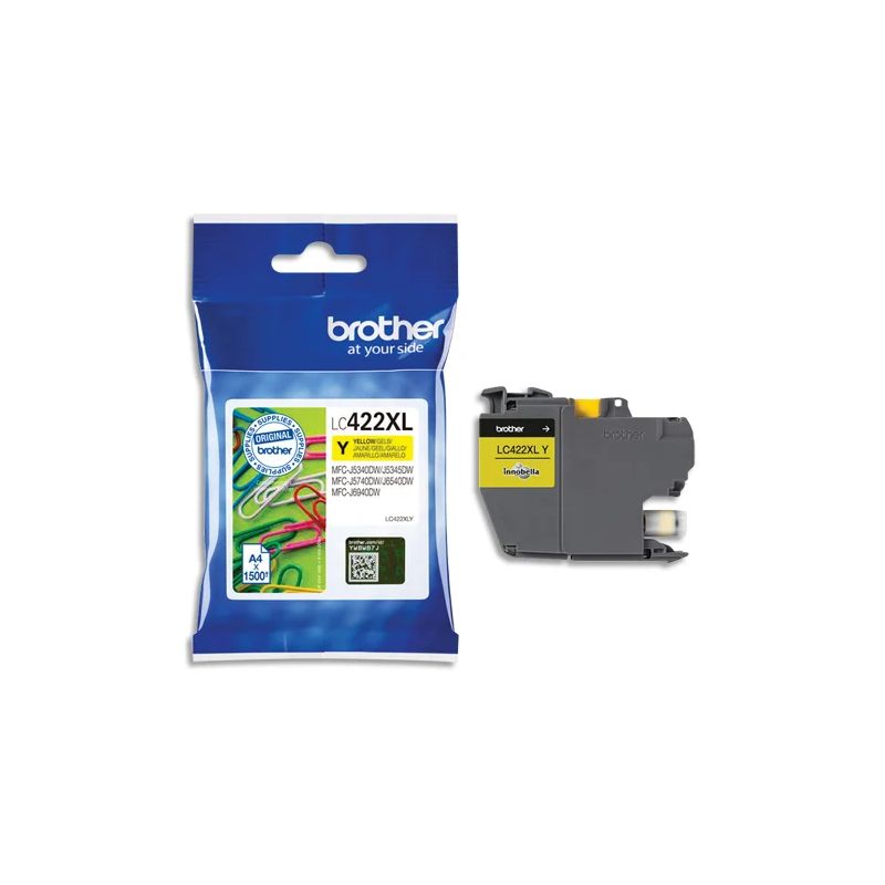 BROTHER Cartouche Jet d'encre jaune XL LC422XLY BROTHER Cartouche Jet d'encre jaune XL LC422XLY