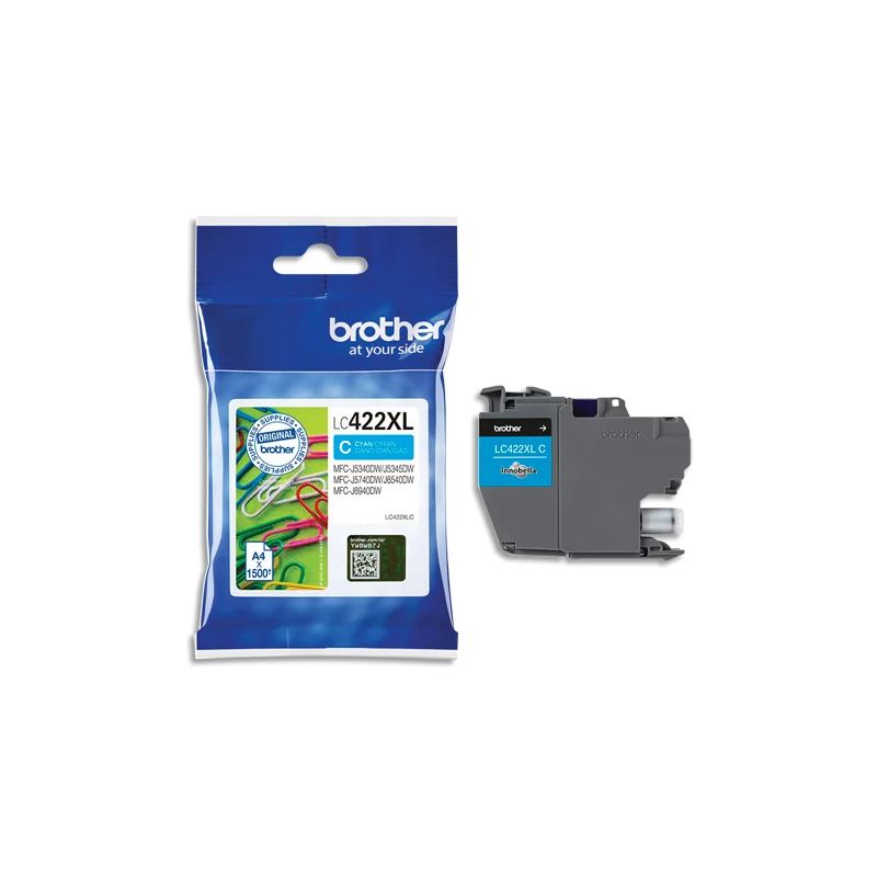 BROTHER Cartouche Jet d'encre cyan XL LC422XLC