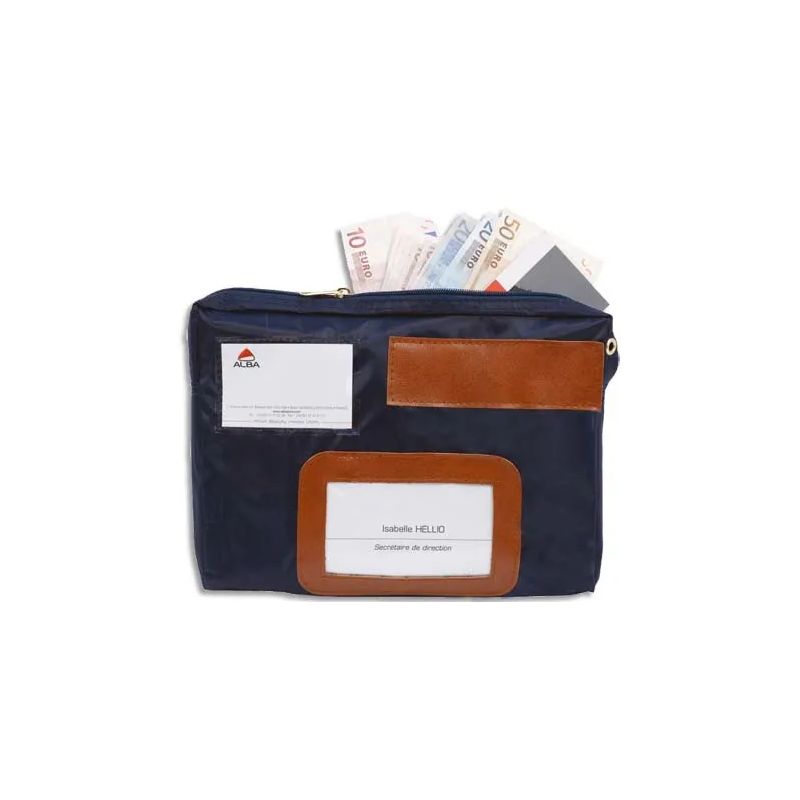 ALBA Pochette navette de caisse Bleue en PVC à soufflet dimensions : 27x18,5x4cm ALBA Pochette navette de caisse Bleue en PVC à soufflet dimensions : 27x18,5x4cm