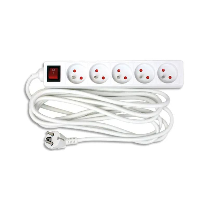 WONDAY Bloc multiprises électriques 5 prises électriques 4m avec interrupteur GAE000462 WONDAY Bloc multiprises électriques 5 prises électriques 4m avec interrupteur GAE000462