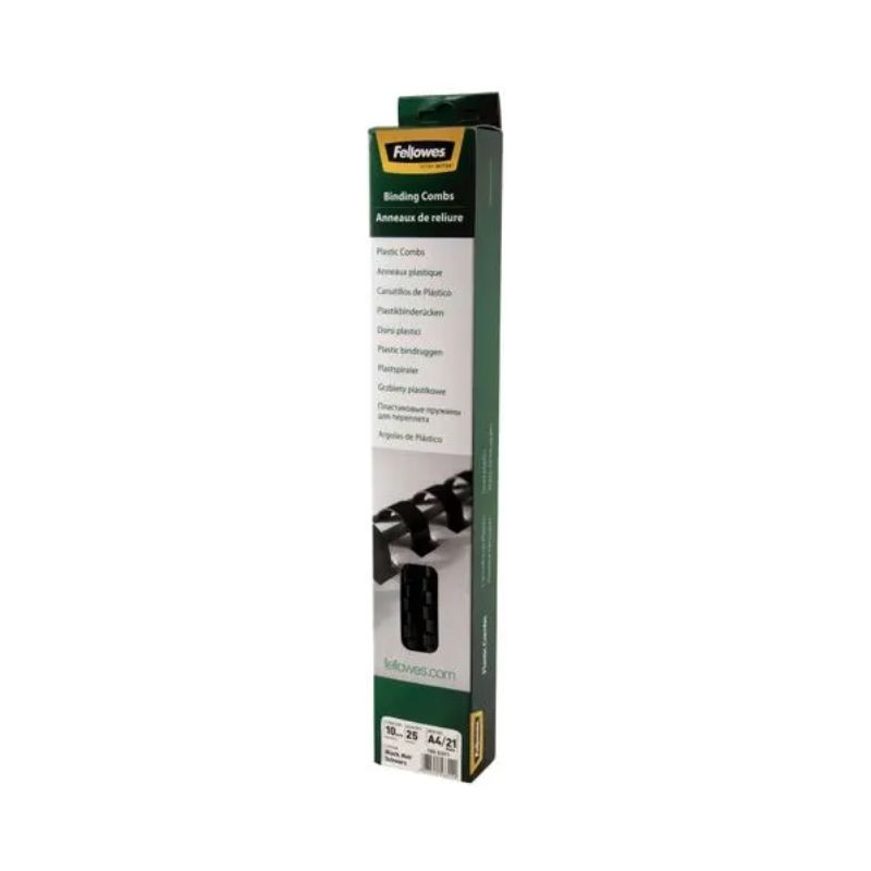 FELLOWES Boîtes de 25 reliures plastique 10 MM Blanc FELLOWES Boîtes de 25 reliures plastique 10 MM Blanc