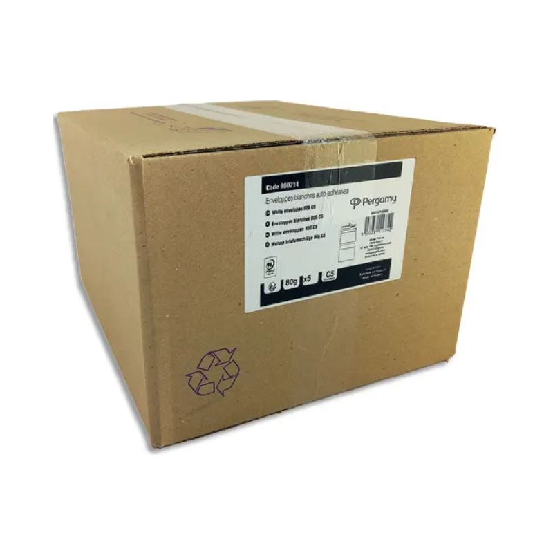 PERGAMY Boîte de 500 enveloppes Blanches sans fenêtre 80g C5 162x229 mm auto-adhésives PERGAMY Boîte de 500 enveloppes Blanches sans fenêtre 80g C5 162x229 mm auto-adhésives