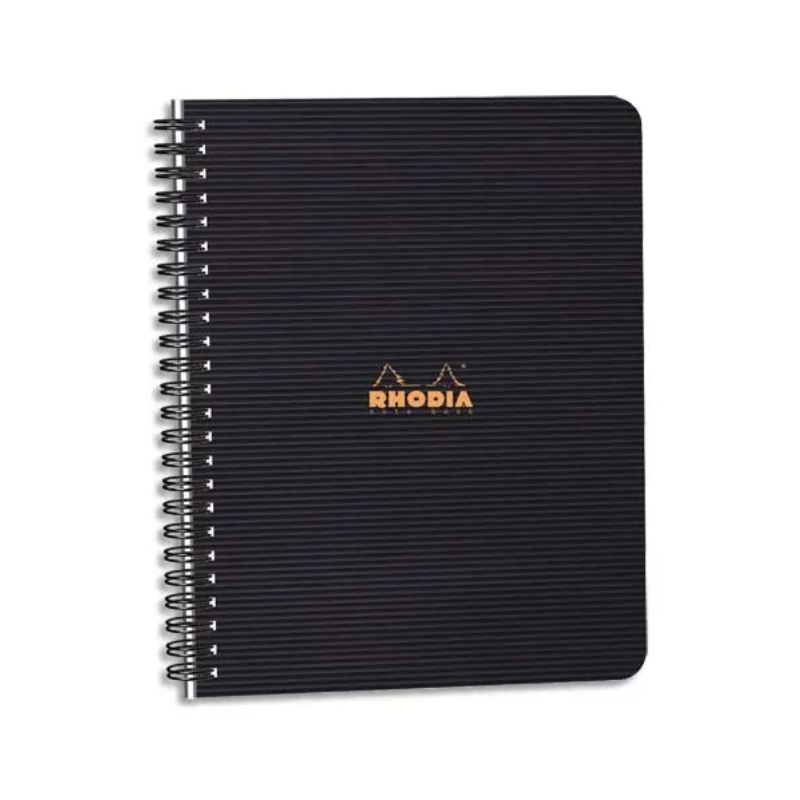 RHODIA Cahier spirale couverture Noire PP 16x21cm RHODIA Cahier spirale couverture Noire PP 16x21cm