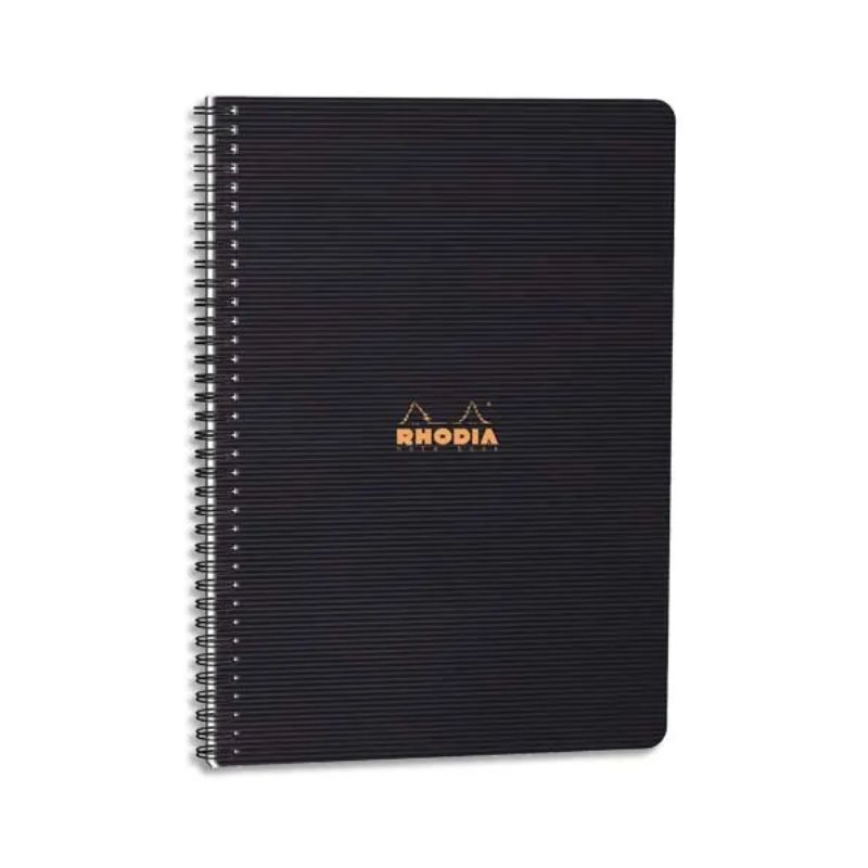 RHODIA Cahier MEETINGBOOK spirale couverture Noire PP 16x21cm RHODIA Cahier MEETINGBOOK spirale couverture Noire PP 16x21cm