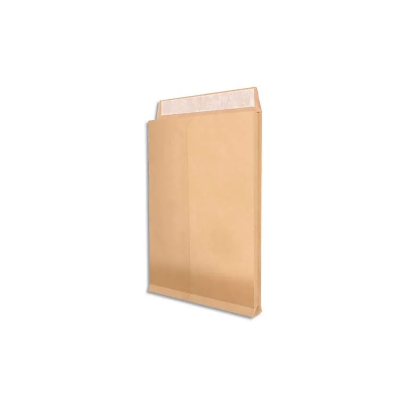 Paquet de 25 pochettes kraft armé brun 120 g, 3 soufflets de 5 cm, C4 : 229x324mm. Autoadhésive Paquet de 25 pochettes kraft armé brun 120 g, 3 soufflets de 5 cm, C4 : 229x324mm. Autoadhésive
