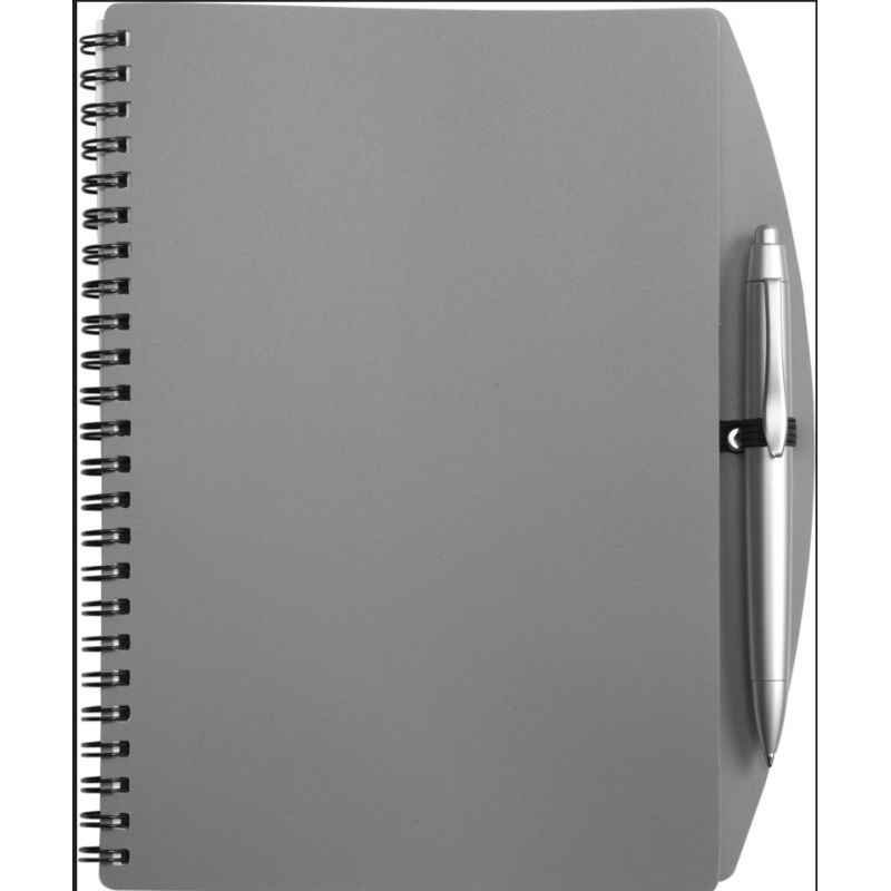 Carnet à spirale de format A5 Solana gris Carnet à spirale de format A5 Solana gris