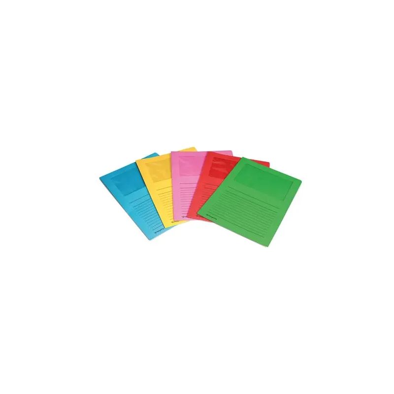PERGAMY Paquet 100 pochettes coin en carte 120g avec fenêtre. Dimensions 22 x 31 cm. Coloris assortis vif PERGAMY Paquet 100 pochettes coin en carte 120g avec fenêtre. Dimensions 22 x 31 cm. Coloris assortis vif