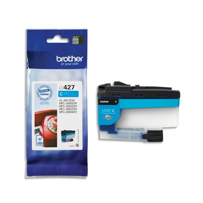 BROTHER Cartouche jet d'encre cyan LC427C BROTHER Cartouche jet d'encre cyan LC427C