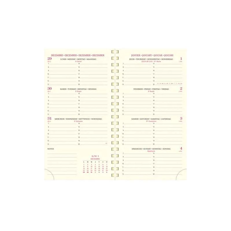EXACOMPTA Semainier poche Eurotime 16S spiralé 1sem/2pages+ répertoire, 16x8,5cm couverture PVC assortie EXACOMPTA Semainier poche Eurotime 16S spiralé 1sem/2pages+ répertoire, 16x8,5cm couverture PVC assortie