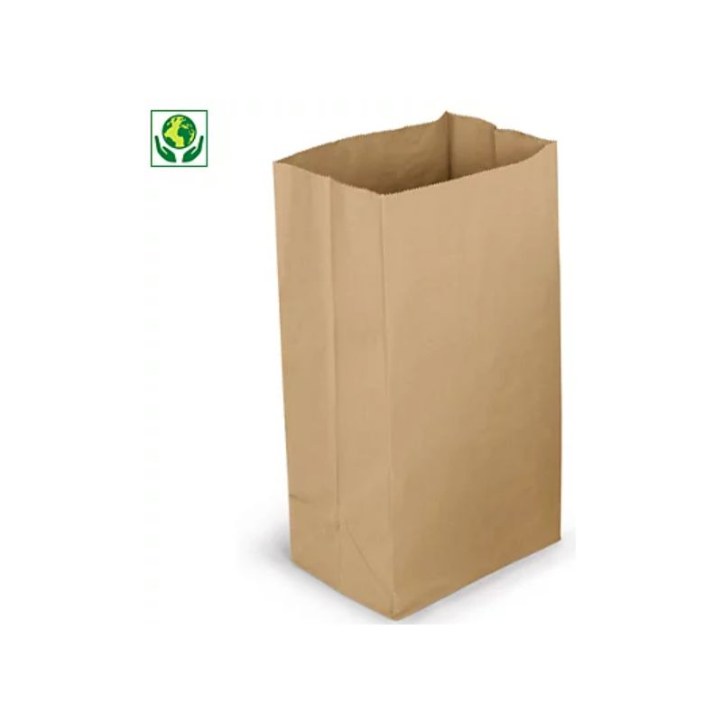 250 Sac kraft recyclé résistant 4kg sans poignées 70g 20 x 30 x 10 cm 250 Sac kraft recyclé résistant 4kg sans poignées 70g 20 x 30 x 10 cm