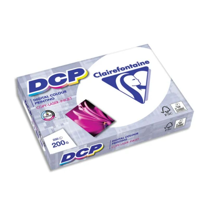 CLAIREFONTAINE Ramette de 250 feuilles papier Blanc DCP copieur, Laser, Jet d'encre couleur 200gr A3 CLAIREFONTAINE Ramette de 250 feuilles papier Blanc DCP copieur, Laser, Jet d'encre couleur 200gr A3