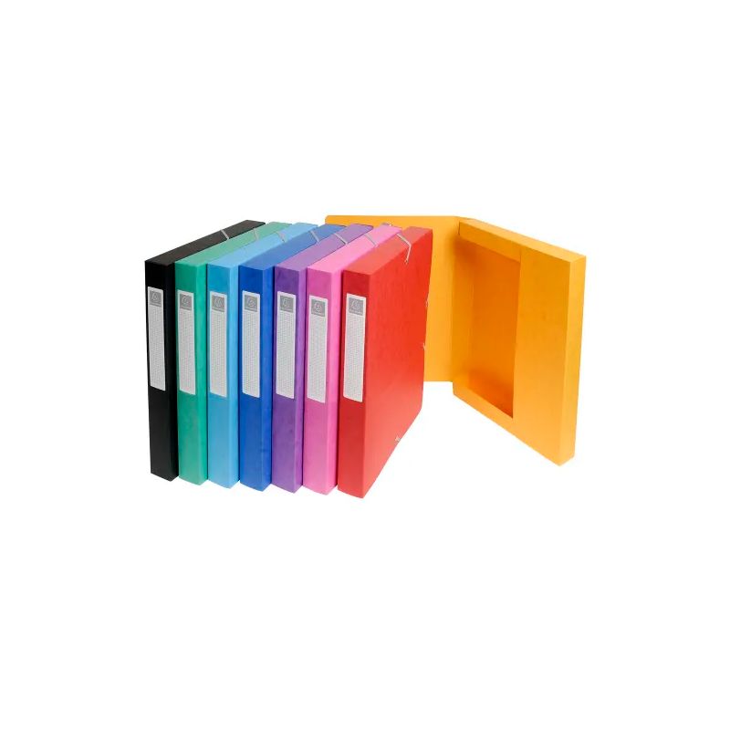 EXACOMPTA Boîte de classement EXABOX en carte lustrée 7/10e. Dos de 2,5 cm. Coloris assortis EXACOMPTA Boîte de classement EXABOX en carte lustrée 7/10e. Dos de 2,5 cm. Coloris assortis