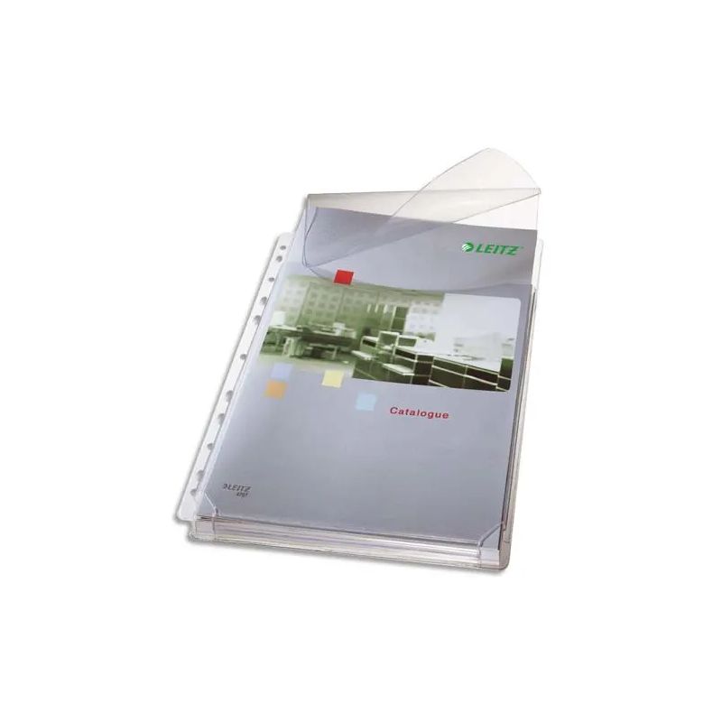 LEITZ Sachet de 5 pochettes plan en PVC 170 µ grainé, peut contenir jusqu'à 200 feuilles LEITZ Sachet de 5 pochettes plan en PVC 170 µ grainé, peut contenir jusqu'à 200 feuilles