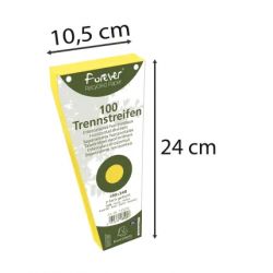EXACOMPTA Paquet de 100 intercalaires trapèze Jaune. Perforation 2 trous