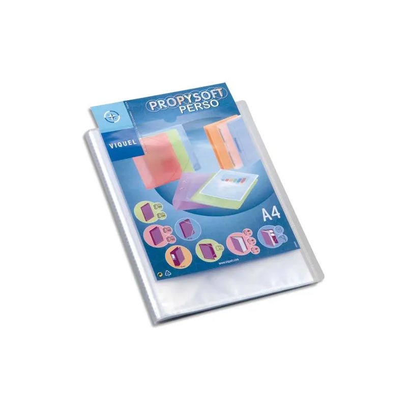 VIQUEL Protège-documents personnalisable 40 vues, 20 pochettes PROPYSOFT incolore VIQUEL Protège-documents personnalisable 40 vues, 20 pochettes PROPYSOFT incolore