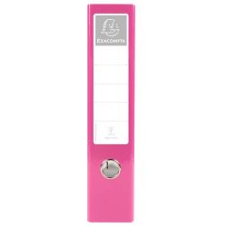 EXACOMPTA Classeur à levier IDERAMA en carton pelliculé. Dos 7 cm. Format A4+. Coloris rose