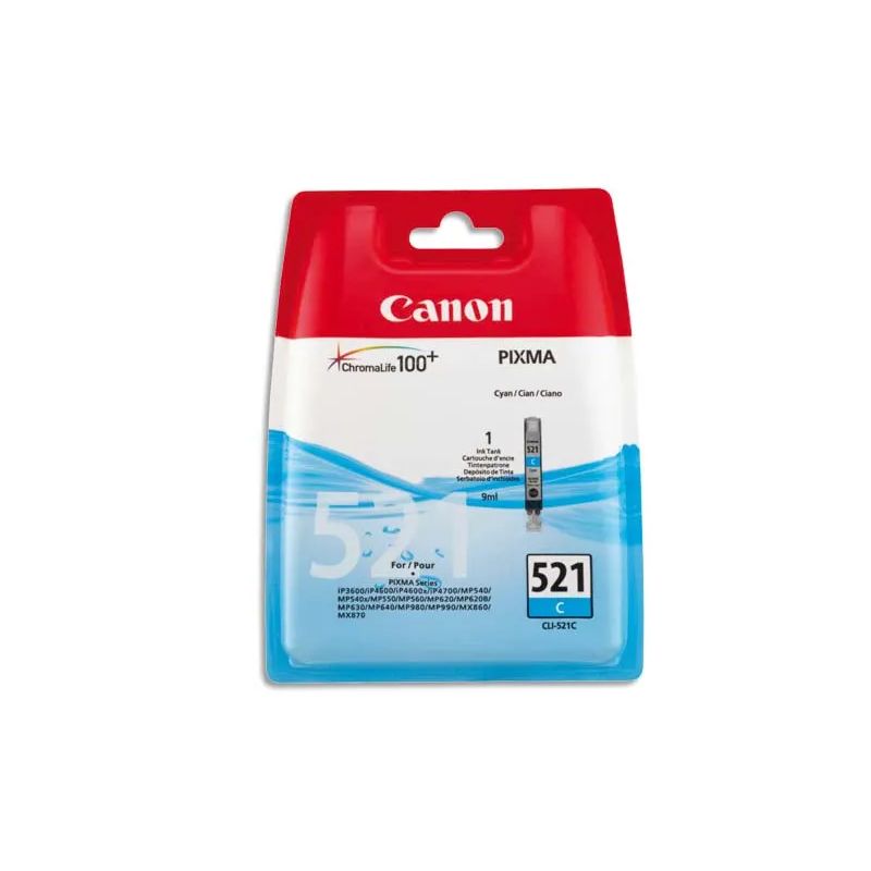CANON Cartouche Jet d'encre Cyan CLI521C CANON Cartouche Jet d'encre Cyan CLI521C