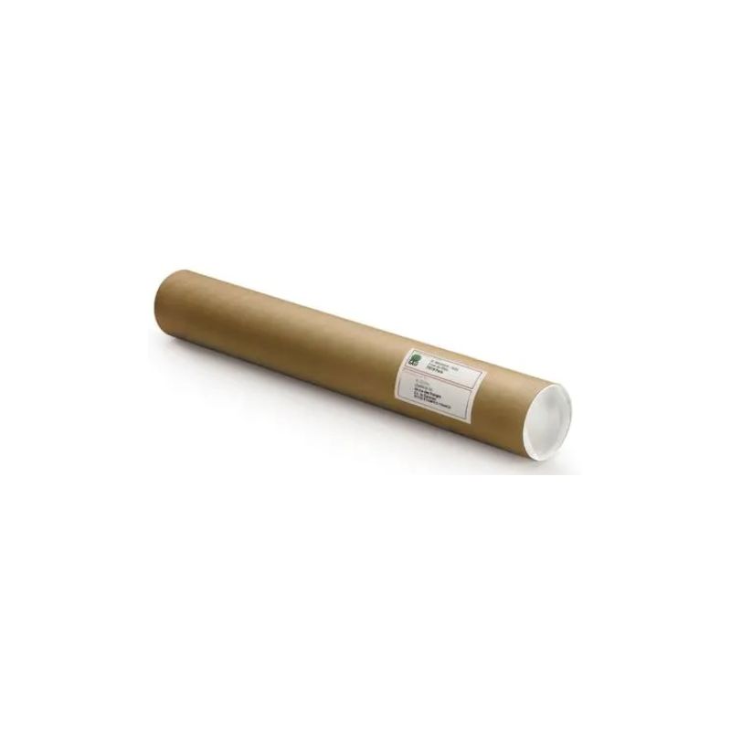 Tube d'expédition en carton Brun 72g avec embouts emboîtables en plastique Blanc, Format : D8 x L65 cm Tube d'expédition en carton Brun 72g avec embouts emboîtables en plastique Blanc, Format : D8 x L65 cm