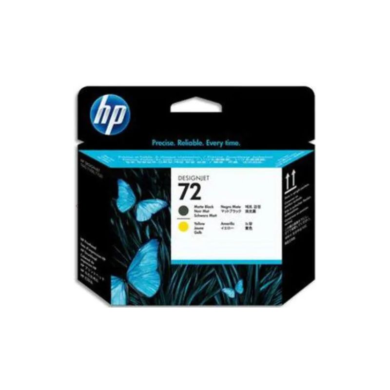 HP Tëte d'impression Noire mat et Jaune n°72 C9384A HP Tëte d'impression Noire mat et Jaune n°72 C9384A