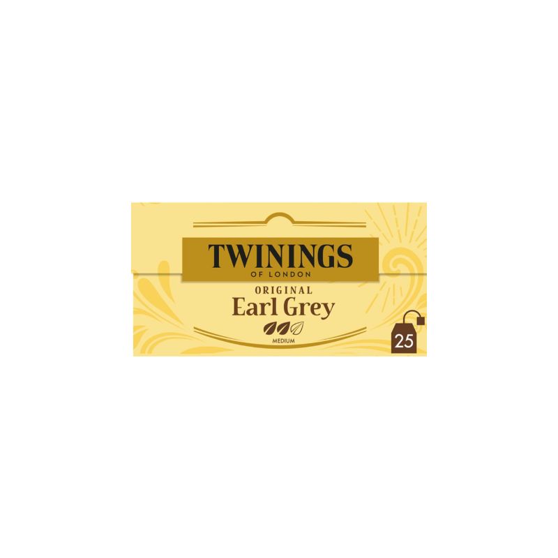 TWININGS Thé noir Earl Grey 25 sachets TWININGS Thé noir Earl Grey 25 sachets