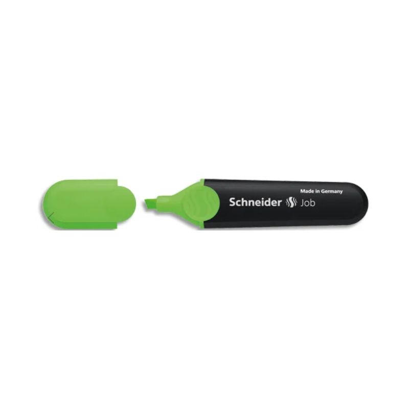 SCHNEIDER Surligneur JOB 150 (rechargeable) pointe biseautée, encre Verte SCHNEIDER Surligneur JOB 150 (rechargeable) pointe biseautée, encre Verte