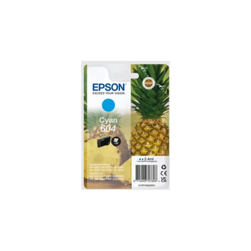 EPSON Cartouche Jet d'Encre Cyan 604 S (T10G2) C13T10G24010 EPSON Cartouche Jet d'Encre Cyan 604 S (T10G2) C13T10G24010
