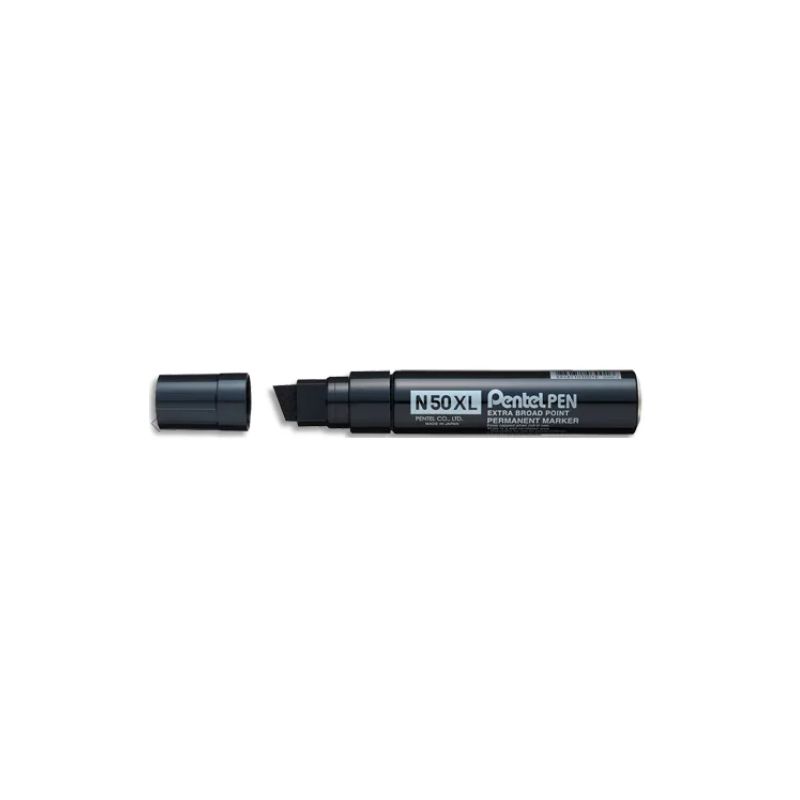 PENTEL Marqueur permanent N50XL Pointe biseautée extra-large, encre indélébile. Noir PENTEL Marqueur permanent N50XL Pointe biseautée extra-large, encre indélébile. Noir