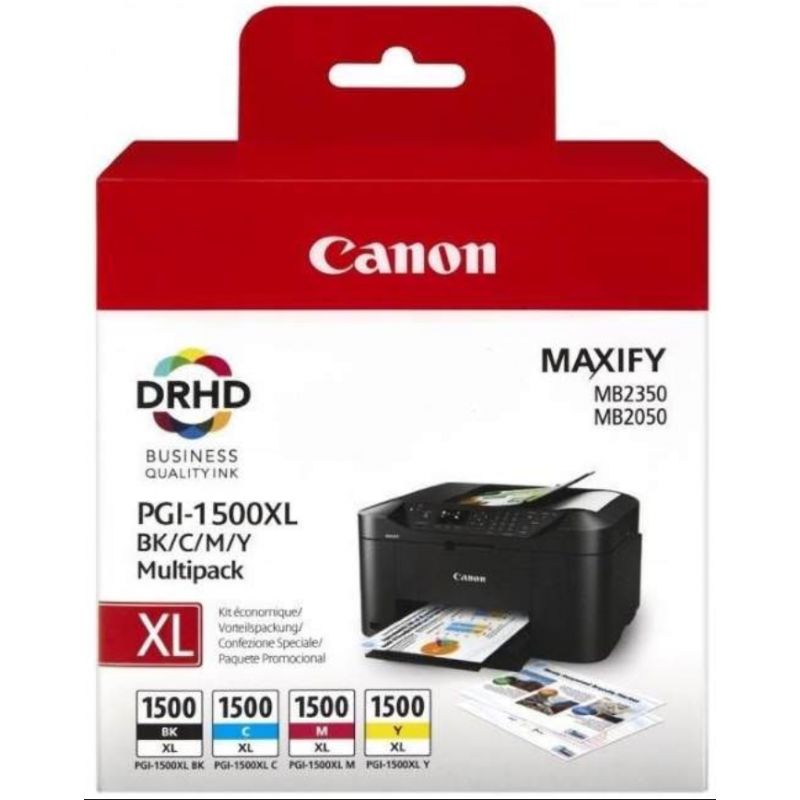 CANON Multipack 4 cartouches Jet d'encre N° 1500 / 9182B010 Noir + Cyan + Magenta + Jaune - Format XL CANON Multipack 4 cartouches Jet d'encre N° 1500 / 9182B010 Noir + Cyan + Magenta + Jaune - Format XL