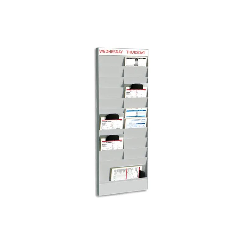 PAPERFLOW Planning Office Gris élément Suivant 20 cases pour formats A4, L47,7 x H126,3 x P4,6 cm PAPERFLOW Planning Office Gris élément Suivant 20 cases pour formats A4, L47,7 x H126,3 x P4,6 cm