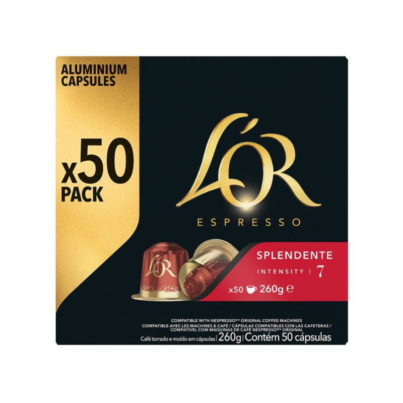 L'OR Espresso 50 Capsules de café splendente N°7 L'OR Espresso 50 Capsules de café splendente N°7