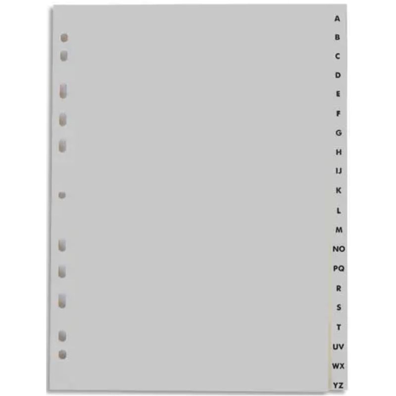 PERGAMY Jeu 20 intercalaires alphabétiques A-Z en carte 190g. Format A4. Coloris Beige PERGAMY Jeu 20 intercalaires alphabétiques A-Z en carte 190g. Format A4. Coloris Beige