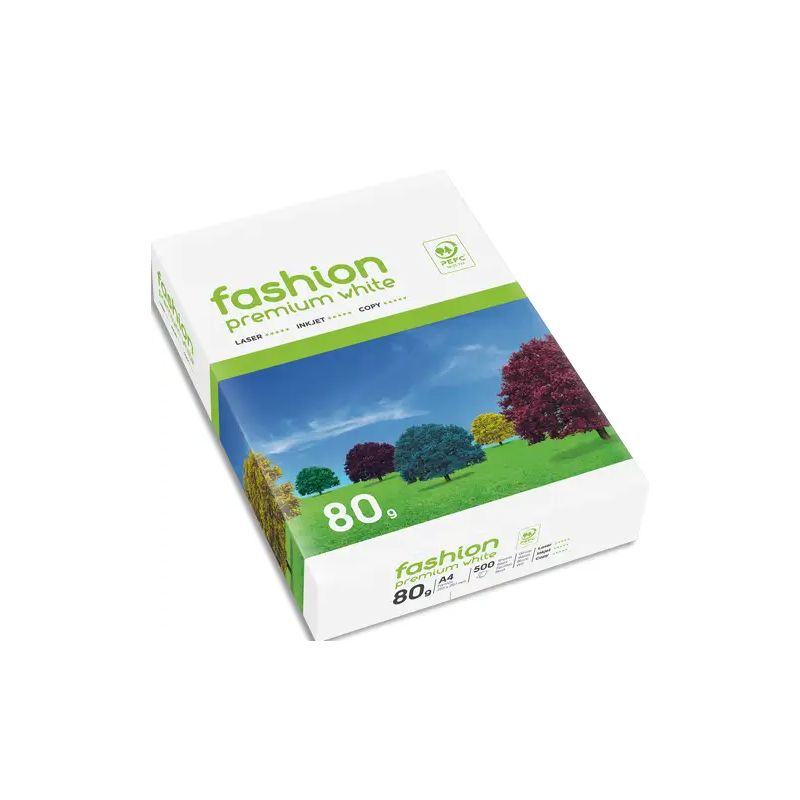 CLAIREFONTAINE Ramette 500 feuilles très Blanc FASHION A4 80G CIE 165 CLAIREFONTAINE Ramette 500 feuilles très Blanc FASHION A4 80G CIE 165
